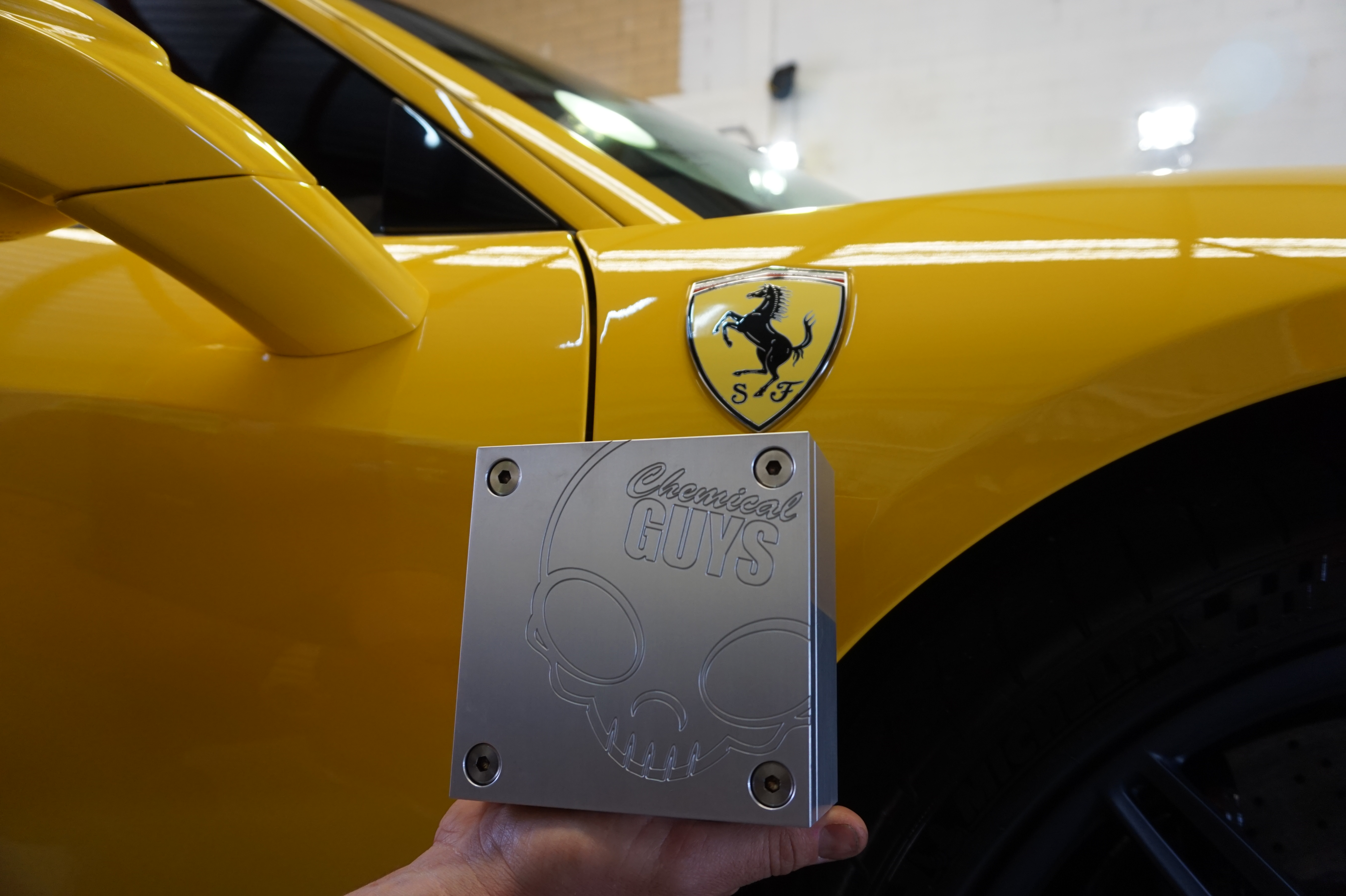 Ferrari car detailing with Chem Guys Kore wax